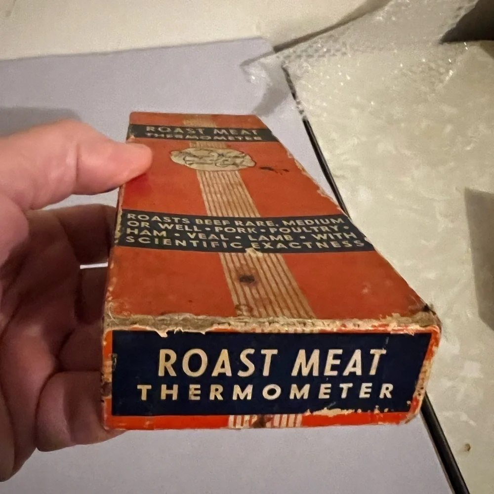Vintage Roast Meat Thermometer - Ohio Thermometer Co. With Original Box.